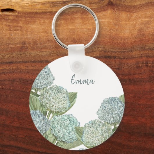 Porte-clés Hydrangée bleue (Recto)