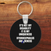 Porte-clés Hydrocéphalie Survivante Handicap Sensibilisation  (Recto)