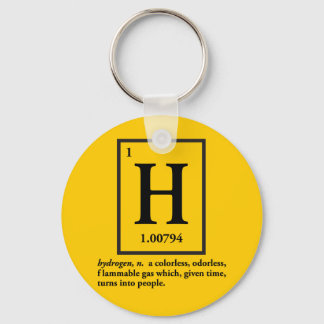 Porte-clés hydrogène - un gaz qui se transforme en humain