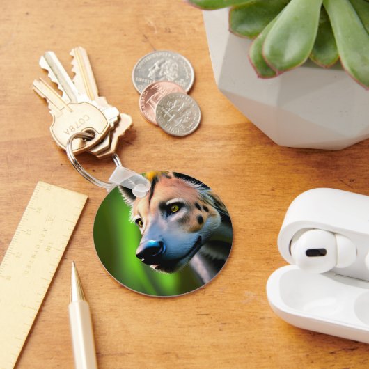 Porte-clés Hyéna Attaque En Regardant Sa Proie, (Bureau)