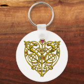 Porte-clés HYPER VALENTINE/ GOLD CELTIC KNOT COEUR Blanc (Recto)