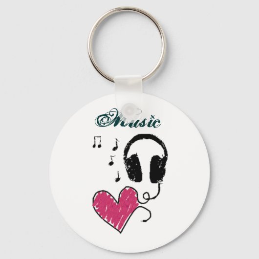 Porte-clés i <3 musique (Recto)