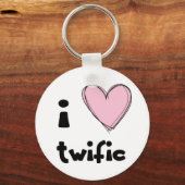 Porte-clés I <3 porte - clé rose twific (Recto)