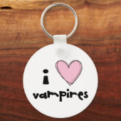 Porte-clés I <3 Vampires - porte - clé rose (Recto)