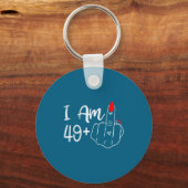 Porte-clés I Am 49 Plus 1 Middle Finger Funny 50th Birthday W (Recto)