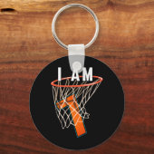 Porte-clés I Am 7 Basketball thème 7e anniversaire Celeber (Recto)