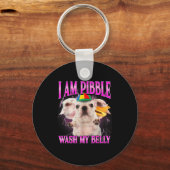 Porte-clés I Am Bble Dog Puppy Wash Clean My Belly Funny Dog (Recto)