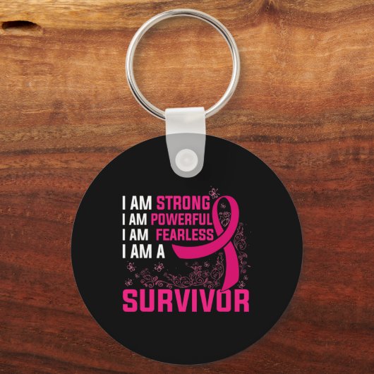 Porte-clés I Am Strong Powerful Fearless (Recto)