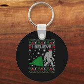 Porte-clés I Believe Big Foot Sasquatch Christmas (Recto)