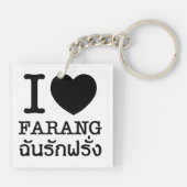 Porte-clés I Black Heart (Amour) Farang (Dos)