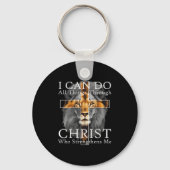 Porte-clés I Can Do All Things Through Christ Christian Lion (Recto)