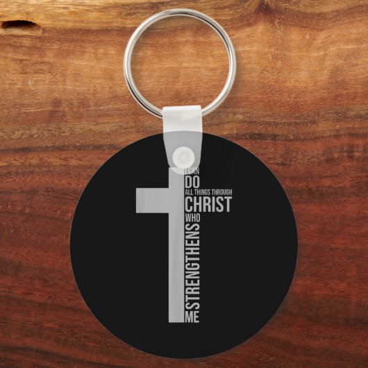 Porte-clés I Can Do All Things Through Christ Who Strengthens (Recto)