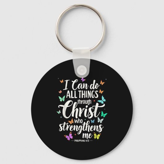 Porte-clés I Can Do All Things Through Christ Who Strengthens (Recto)
