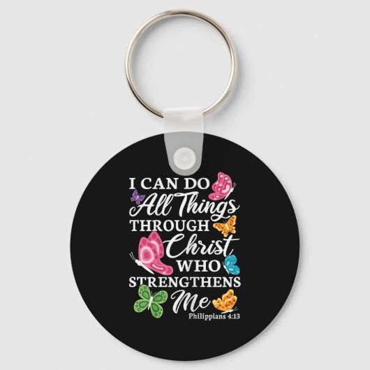 Porte-clés I Can Do All Things Through Christ Who Strengthens (Recto)