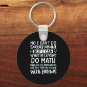 Porte-clés I Can't Do Social Media But I Can Write In Cursive (Recto)