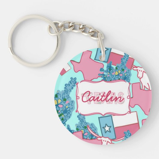 Porte-clés I coeur le Texas (Devant)