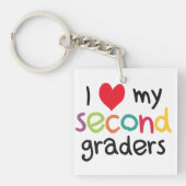 Porte-clés I coeur mon deuxième amour de professeur de (Devant)