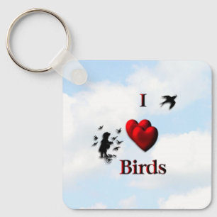 Porte-clés I Coeur Oiseaux / Nourrir les oiseaux
