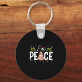 Porte-clés I Come In Peace I'm Peace Couple Ugly Christmas Sw (Recto)
