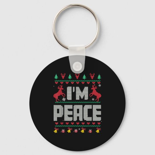 Porte-clés I Come In Peace - I'm Peace Xmas Matching Couples (Recto)