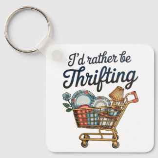 Porte-clés I’d Rather Be Thrifting Thrift Aesthetic Vintage