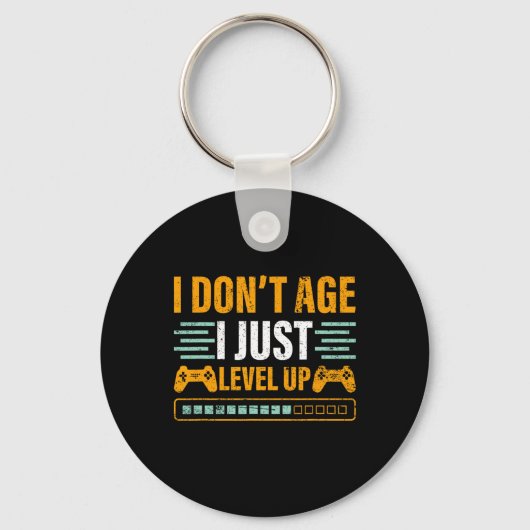 Porte-clés I Don't Age I Just Level Up Gaming Controller Gift (Recto)