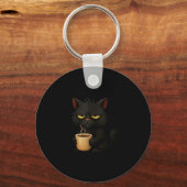 Porte-clés I Don't Do Mornings Funny Quote Black Cat Lover Gi (Recto)