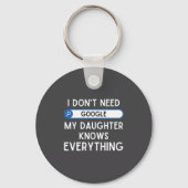 Porte-clés I Don't Need Google My Daughter Knows Everything - (Recto)