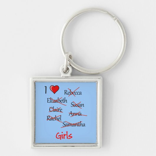 Porte-clés 'I ♥ Girls' (Devant)