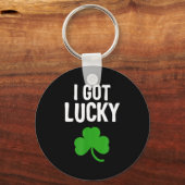 Porte-clés I Got Lucky Dad St Patricks Day Pregnancy Announce (Recto)