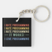 Porte-clés I Hate Programmation - Drôle Programmeur I (Dos)