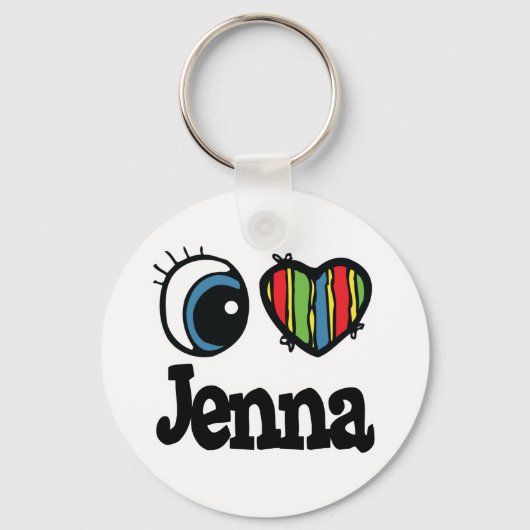 Porte-clés I Heart (Amour) Jenna (Recto)