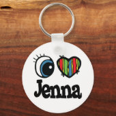 Porte-clés I Heart (Amour) Jenna (Recto)