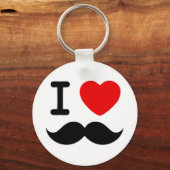 Porte-clés I heart / Amour Moustaches / Moustaches (Recto)
