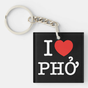 Porte-clés I Heart (Amour) Pho
