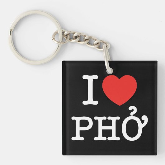 Porte-clés I Heart (Amour) Pho (Devant)