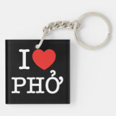 Porte-clés I Heart (Amour) Pho (Dos)