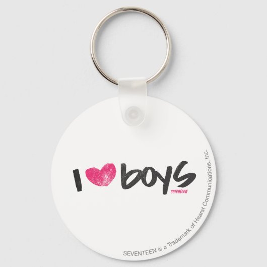 Porte-clés I Heart Boys Magenta (Recto)