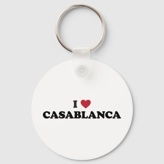 Porte-clés I Heart Casablanca Maroc (Recto)