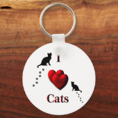 Porte-clés I Heart Cats (Recto)