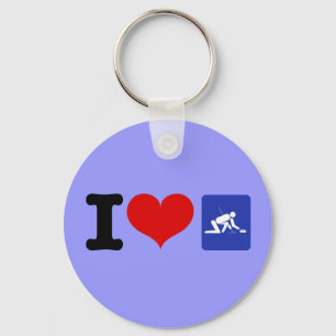 Porte-clés I Heart Curling