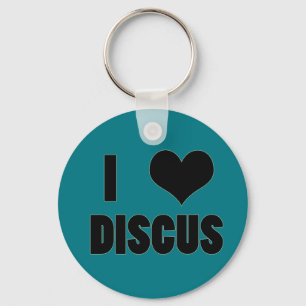 Porte-clés I Heart Discus, Discus Throw Key Chain