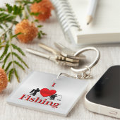Porte-clés I Heart Fishing (Devant Droit)