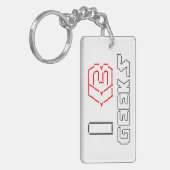Porte-clés I Heart Geek ASCII ART (Devant gauche)