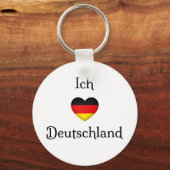 Porte-clés "I Heart Germany" Allemand Pride World Traveller (Recto)