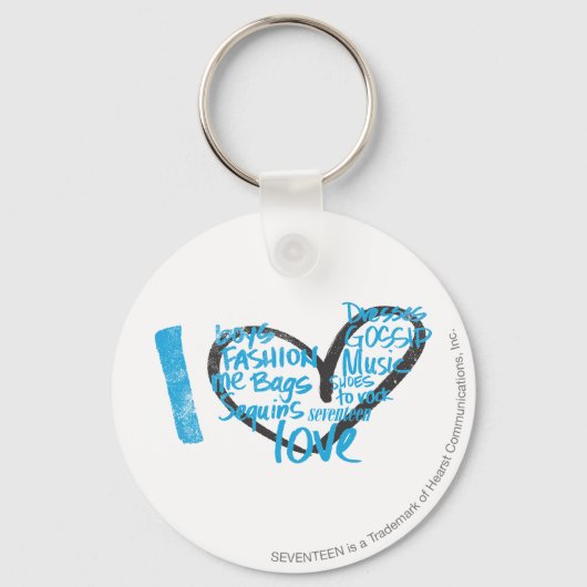 Porte-clés I Heart Graffiti Aqua (Recto)