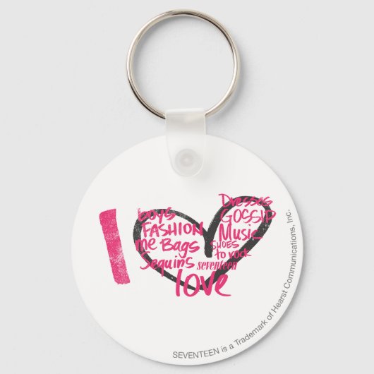 Porte-clés I Heart Graffiti Magenta (Recto)