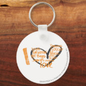 Porte-clés I Heart Graffiti Orange (Recto)