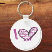 Porte-clés I Heart Graffiti Purple (Recto)