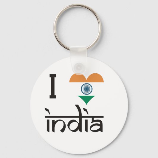 Porte-clés I "Heart" India - I Love India (Recto)